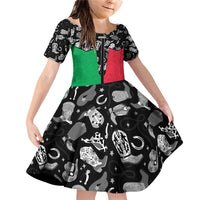 Vanuatu Cowboy Family Matching Off Shoulder Short Dress and Hawaiian Shirt Cowboy Symbols Split Stylized - Polynesian Pride