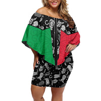 Vanuatu Cowboy Family Matching Off Shoulder Short Dress and Hawaiian Shirt Cowboy Symbols Split Stylized - Polynesian Pride