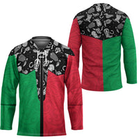 Vanuatu Cowboy Hockey Jersey Cowboy Symbols Split Stylized - Polynesian Pride