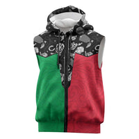 Vanuatu Cowboy Sleeveless Zip Hoodie Cowboy Symbols Split Stylized - Polynesian Pride