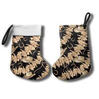 Vanuatu Cowboy Christmas Stocking Seamless Straw Hats Hibiscus - Polynesian Pride