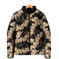 Vanuatu Cowboy Padded Jacket Seamless Straw Hats Hibiscus - Polynesian Pride