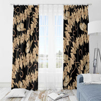 Vanuatu Cowboy Window Curtain Seamless Straw Hats Hibiscus - Polynesian Pride