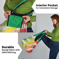 Vanuatu Cowboy Grocery Bag Straw Hats Hibiscus With Sand Drawing - Polynesian Pride