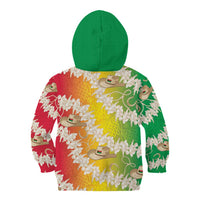 Vanuatu Cowboy Kid Hoodie Straw Hats Hibiscus With Sand Drawing - Polynesian Pride