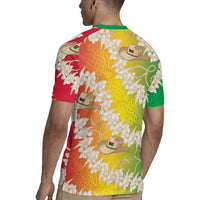 Vanuatu Cowboy Rugby Jersey Straw Hats Hibiscus With Sand Drawing - Polynesian Pride