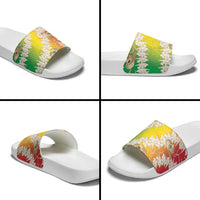 Vanuatu Cowboy Slide Sandals Straw Hats Hibiscus With Sand Drawing - Polynesian Pride
