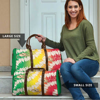 Vanuatu Cowboy Travel Bag Straw Hats Hibiscus With Sand Drawing - Polynesian Pride