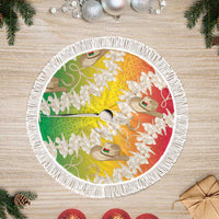 Vanuatu Cowboy Tree Skirt Straw Hats Hibiscus With Sand Drawing - Polynesian Pride