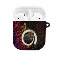 Vanuatu Boar Cowboy AirPods Case Tusk Gradient Polynesian Pattern - Polynesian Pride