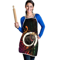 Vanuatu Boar Cowboy Apron Tusk Gradient Polynesian Pattern - Polynesian Pride