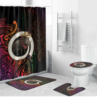 Vanuatu Boar Cowboy Bathroom Set Tusk Gradient Polynesian Pattern - Polynesian Pride