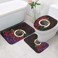 Vanuatu Boar Cowboy Bathroom Set Tusk Gradient Polynesian Pattern - Polynesian Pride