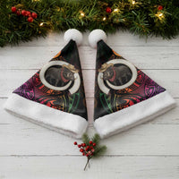 Vanuatu Boar Cowboy Christmas Santa Hat Tusk Gradient Polynesian Pattern - Polynesian Pride