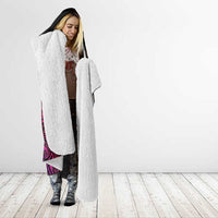 Vanuatu Boar Cowboy Hooded Blanket Tusk Gradient Polynesian Pattern - Polynesian Pride