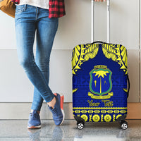 Personalised Fiji Natabua High School Luggage Cover Fijian Tapa Pattern LT14 - Polynesian Pride