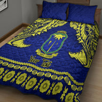 Personalised Fiji Natabua High School Quilt Bed Set Fijian Tapa Pattern LT14 - Polynesian Pride