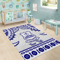 Personalised Fiji Labasa College Area Rug Fijian Tapa Pattern LT14 - Polynesian Pride