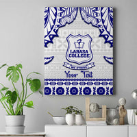 Personalised Fiji Labasa College Canvas Wall Art Fijian Tapa Pattern LT14 White - Polynesian Pride