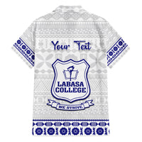 Personalised Fiji Labasa College Family Matching Long Sleeve Bodycon Dress and Hawaiian Shirt Fijian Tapa Pattern LT14 - Polynesian Pride