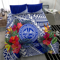 Personalised Samoana High School Bedding Set American Samoa Schools Polynesian Tropical Flowers LT14 - Polynesian Pride