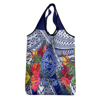 Personalised Samoana High School Grocery Bag American Samoa Schools Polynesian Tropical Flowers