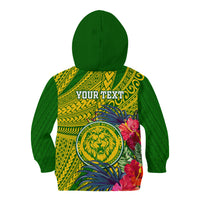 Personalised Leone High School Kid Hoodie American Samoa Schools Polynesian Tropical Flowers LT14 - Polynesian Pride