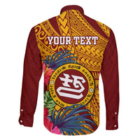 Personalised Tafuna High School Family Matching Tank Maxi Dress and Hawaiian Shirt American Samoa Schools Polynesian Tropical Flowers LT14 - Polynesian Pride