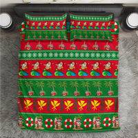 Hawaii Christmas Bedding Set Mele Kalikimaka LT14 Green - Polynesian Pride