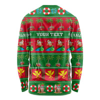 Personalised Hawaii Christmas Long Sleeve Shirt Mele Kalikimaka LT14 - Polynesian Pride