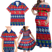 Personalised Guam Christmas Family Matching Off Shoulder Maxi Dress and Hawaiian Shirt Felis Pasgua LT14 - Polynesian Pride