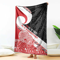 Toitu Te Tiriti Me Te Whakaputanga Blanket Maori Wahaika With Haka Face