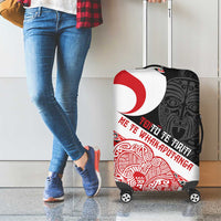 Toitu Te Tiriti Me Te Whakaputanga Luggage Cover Maori Wahaika With Haka Face