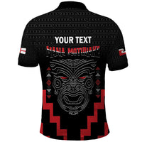 Personalised Toitu Te Tiriti Mana Maori Motuhake Polo Shirt Aotearoa Haka Face Mix Poutama Art