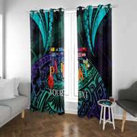 Personalised Pasifika Festival Auckland Window Curtain 2024 Pacific Islands Polynesian Pattern LT14 With Grommets Purple - Polynesian Pride