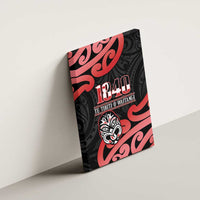 New Zealand 1840 Waitangi Day Canvas Wall Art Aotearoa Haka Mask - Red Version