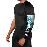 New Zealand Lawn Bowls Custom Arm Sleeves Aotearoa Silver Fern Paua Shell - Polynesian Pride