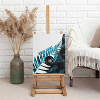 New Zealand Lawn Bowls Custom Canvas Wall Art Aotearoa Silver Fern Paua Shell - Polynesian Pride