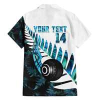 New Zealand Lawn Bowls Custom Family Matching Long Sleeve Bodycon Dress and Hawaiian Shirt Aotearoa Silver Fern Paua Shell - Polynesian Pride