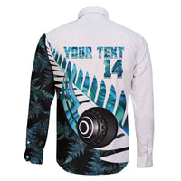 New Zealand Lawn Bowls Custom Family Matching Summer Maxi Dress and Hawaiian Shirt Aotearoa Silver Fern Paua Shell - Polynesian Pride