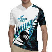 New Zealand Lawn Bowls Custom Rugby Jersey Aotearoa Silver Fern Paua Shell - Polynesian Pride