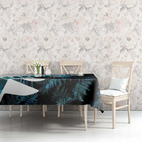 New Zealand Lawn Bowls Custom Tablecloth Aotearoa Silver Fern Paua Shell - Polynesian Pride