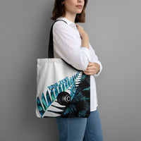 New Zealand Lawn Bowls Custom Tote Bag Aotearoa Silver Fern Paua Shell - Polynesian Pride