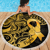 Polynesia Bone Cancer Awareness Beach Blanket Fight Warriors
