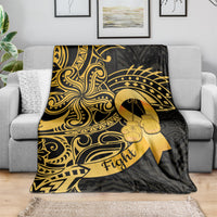 Polynesia Bone Cancer Awareness Blanket Fight Warriors