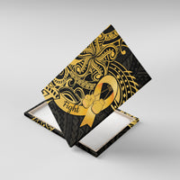 Polynesia Bone Cancer Awareness Canvas Wall Art Fight Warriors