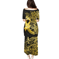 Polynesia Bone Cancer Awareness Family Matching Puletasi and Hawaiian Shirt Fight Warriors