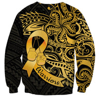 Polynesia Bone Cancer Awareness Sweatshirt Fight Warriors
