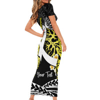 Personalised Polynesia World Lung Cancer Day Family Matching Short Sleeve Bodycon Dress and Hawaiian Shirt Faith Hope Love LT14 - Polynesian Pride