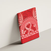 Personalised In September We Wear Red Canvas Wall Art Polynesia Blood Cancer Awareness